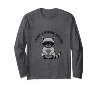 Funny Trash Panda Meme Not a Morning Raccoon Long Sleeve T-Shirt