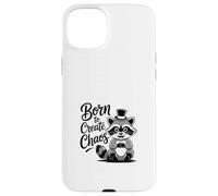 Funny Trash Panda Raccoon Meme Born to Create Chaos Case for iPhone 15 Plus