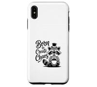 Funny Trash Panda Raccoon Meme Born to Create Chaos Case for iPhone XS Max