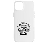 Funny Trash Panda Raccoon Meme Fluffy Thief in the Night Case for iPhone 14 Plus