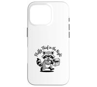 Funny Trash Panda Raccoon Meme Fluffy Thief in the Night Case for iPhone 16 Pro