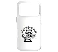Funny Trash Panda Raccoon Meme Fluffy Thief in the Night Case for iPhone 17 Pro