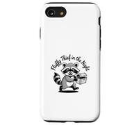 Funny Trash Panda Raccoon Meme Fluffy Thief in the Night Case for iPhone SE (2020) / 7/8
