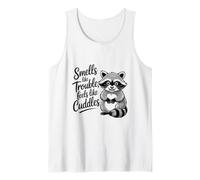 Funny Trash Panda Raccoon Smells Like Trouble Tank Top