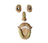 Funny Tree Face Resin Ornament Garden Decor Aents, Halloween Prank Props for Bark, Spooky Outdoor Decorations for Tree Faces,P1 (P4)