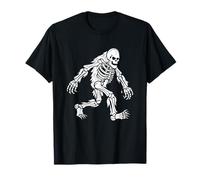 Funny Trick or Treat Bigfoot Sasquatch Halloween Skeleton T-Shirt