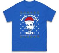 Funny Trigger Only Fools & Horses Merry Christmas Dave T-Shirt, Del Boy Rodney Xmas Unisex Tee Royal Blue