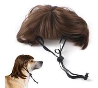 Funny Trimmable Pet Cosplay Wig - Brown Costume for Dogs & Cats, Fits Small/Medium/Large Pets, Perfect for Halloween, Christmas & Party Photo Props (brown)