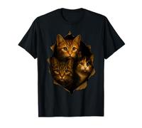 Funny Trio of Curious Kittens Cat Lovers Cat Owner for Kids T-Shirt