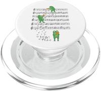 Funny trombone player Frog Playing trombone toad lover clef PopSockets PopGrip for MagSafe