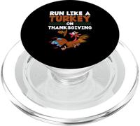 Funny Trot Race Running Run Like A Turkey On Thanksgiving PopSockets PopGrip for MagSafe