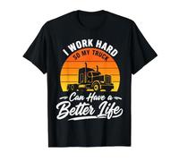 Funny Truck Driver Big Rig Trucker Value Graphic T-Shirt, Men, Black, S