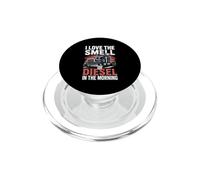 Funny Truck Driver Equipment Diesel Smell Morning Trucker PopSockets PopGrip for MagSafe