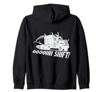 Funny Truck Driver Oooohh Shift Trucker Big Rig Humor Zip Hoodie