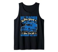 Funny Truck Driver Stare Out Window Big Rig Tank Top