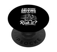 Funny Truck Driver Trucker Semi Truck CDL for Men Women PopSockets Adhesive PopGrip