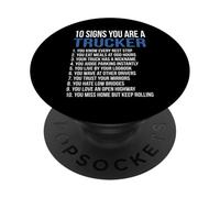 Funny Trucker Truck Driver Humor PopSockets Adhesive PopGrip