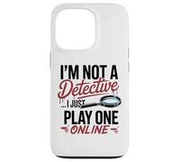 Funny True Crime Armchair Detective Podcast Humor Case for iPhone 13 Pro