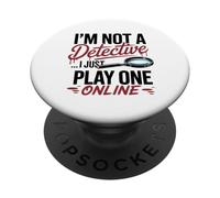Funny True Crime Armchair Detective Podcast Humor PopSockets Adhesive PopGrip