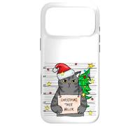 Funny True Crime Christmas Cat Dad Grumpy Serial Killer Cat Case for iPhone 17 Pro Max