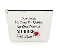 Funny True Crime Gifts Makeup Bag Serial Killer Gifts for Crime Podcast Lover Gifts for Friend Horror Gifts Crime Junkie Gifts Cosmetic Bag Christmas Halloween Gifts for True Crime Lovers Travel Pouch