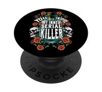 Funny True Crime Lover Inspire Inner Serial Killer Murder PopSockets Adhesive PopGrip