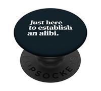 Funny True Crime Podcast Alibi Murder Mystery PopSockets Adhesive PopGrip