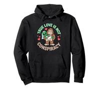 Funny True Love Conspiracy Alien Bigfoot Funny Wedding Art Pullover Hoodie