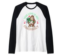Funny True Love Conspiracy Alien Bigfoot Funny Wedding Art Raglan Baseball Tee