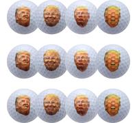 Funny Trump Face Golf Balls 12 Pack- Great Gift IDEA Perfect for The Person who has Everything.
