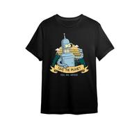 Funny-Tshirt-Kill-All-Humans-T-Shirt-Bender-Robot-Beer-Movie-TV-TEE-Poster-Retro-Gift Black L