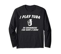 Funny Tuba Shirt Band Player Design for Musician Long Sleeve T-Shirt