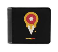 Funny Tulsa Flag Ice Cream Men's Bifold Wallet Slim Cash Card Holder Leather Purse