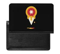 Funny Tulsa Flag Ice Cream Passport Wallet Cute Passport Case with Card Slot Travel Passport Holder Cover