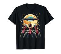 Funny Turkey Abduction Full Moon - Alien Thanksgiving UFO T-Shirt