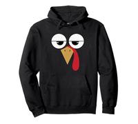 Funny Turkey Face Thanksgiving Eyes Mood Pullover Hoodie