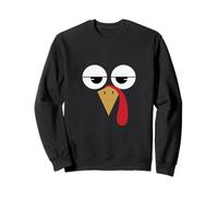 Funny Turkey Face Thanksgiving Eyes Mood Sweatshirt