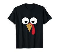 Funny Turkey Face Thanksgiving Eyes Mood T-Shirt