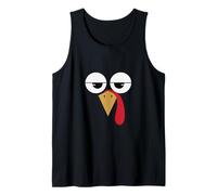 Funny Turkey Face Thanksgiving Eyes Mood Tank Top
