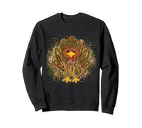 Funny Turkey Peace Sign Graphic Thanksgiving Family Matching Sweatshirt