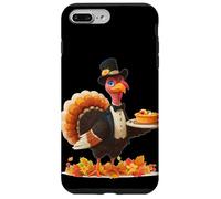 Funny Turkey Pie with Falling Leaves for Autumn Lovers Case for iPhone 7 Plus/8 Plus