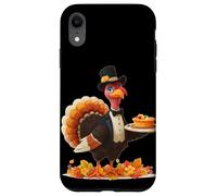 Funny Turkey Pie with Falling Leaves for Autumn Lovers Case for iPhone XR
