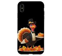 Funny Turkey Pie with Falling Leaves for Autumn Lovers Case for iPhone XS Max