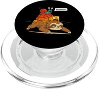 Funny Turtle and Snail Riding Sloth Meme Piggyback Animals PopSockets PopGrip for MagSafe