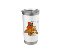 Funny Turtle and Snail Riding Sloth Meme Piggyback Animals Stainless Steel Insulated Tumbler