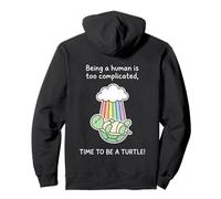 Funny Turtle Rainbow Time To Be A Turtle Costume Pullover Hoodie