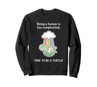 Funny Turtle Rainbow Time To Be A Turtle Costume Sweatshirt