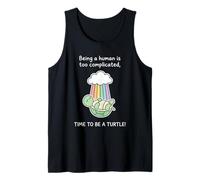 Funny Turtle Rainbow Time to Be A Turtle Costume Tank Top