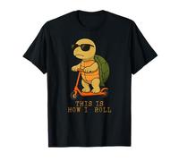 Funny Turtle Scooter This Is How I Roll Boys Girls Kids T-Shirt