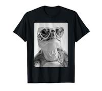 Funny Turtle with Hearts Sunglasses Cute Animal Meme Summer T-Shirt